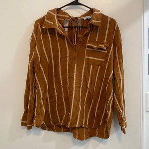 Mustard striped long sleeve